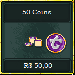 Pacote ouro - 50 Tibia Coins.