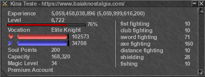 Signature for player Kina Teste