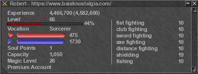 Signature for player Robert