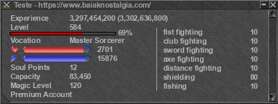 Signature for player Teste